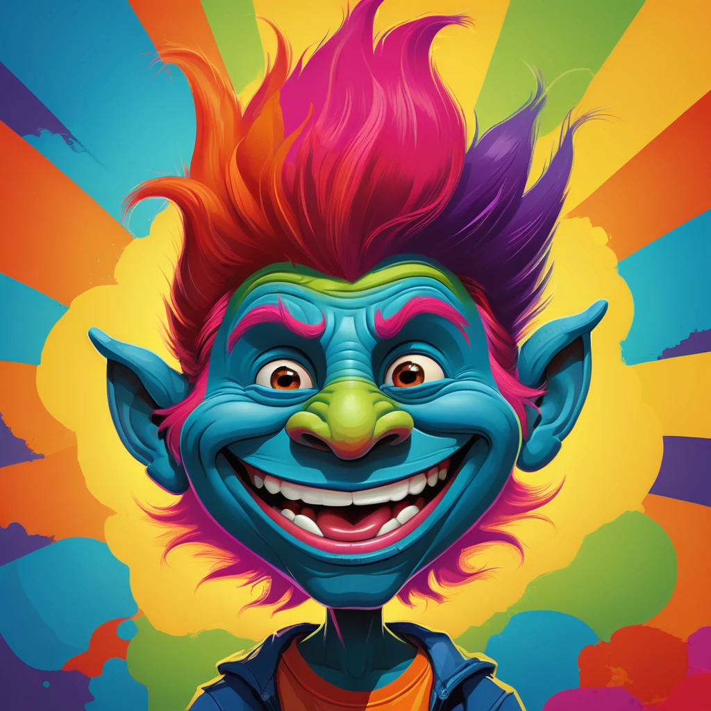 a troll face, meme, cartoon face, humorous expression, 1boy, digital art, pop art, bold colors, vibrant colors, exaggerated features, dynamic composition, stylized design, high quality, 8k, cinematic lighting, photorealistic, hyper detailed