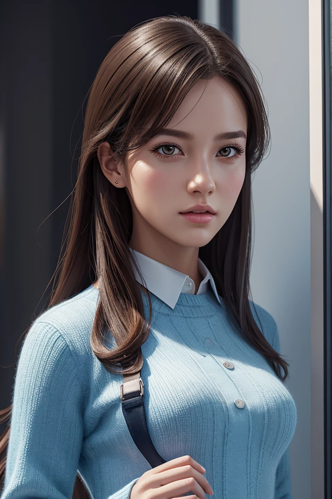 Preppy Woman. Official Art – An Award-Winning Digital Masterpiece In 4K Ultra HD, Extreme Detail And Intricate Realism. This Concept Art Brought To Life By The Hands Of Artists Like Wlop & Artgerm In A Stunning 2D Vector Illustration.