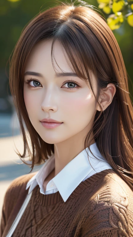 (Representative works:1.3)、(8k、Realistic、RAW Photos、Best image quality:1.4)、(30 year old mature woman)、Small face、Beautiful Face、(Realistic Face)、No makeup、Natural Makeup、light makeup、 (Dark brown hair)、Beautiful hairstyle、Realistic eyes、Beautiful details、 (Realisticな肌)、Beautiful Skin、 (sweater)、 Confused、 charm、超High resolution、Ultra-realistic、 High resolution、Golden Ratio