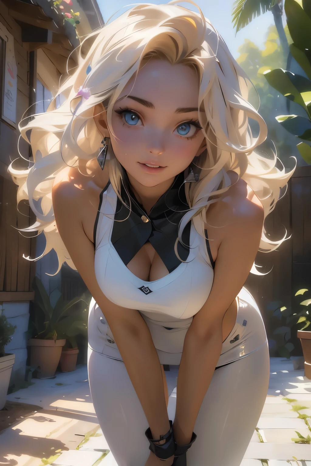 melancholy lighting, Take it easy, quiet, shine, masterpiece, best quality, 1 girl, (JinxLol: 1.2), (ultra photoRealists: 1.3), (masterpiece: 1.4), best quality, ((Realists)), good quality, extremely detail, ((real image)), ((Realists skin)), ((Realists face)), (Illustration: 1.05), (Pretty: 1.05), (Pretty detailed eyes: 1.05), (cinematic light: 1.1), Full body, exact proportions, 25-year-old girl, Kurvige's Model (Wear a therapist costume:1.7), (show :1.3), (surrounding clinic:1.4), waves, Blonde hair flutters in the wind, long legs, slightly open feet, butt, blushyness, Collarbone, abs, double texture, Pretty and delicate face, light skin, Real Skin, (Facial detail), Couples, super high resolution, 8k, Parameters Best Quality, masterpiece, super high resolution, (Realistic 2.0), More details, detailed skin, big smile, White teeth, VOLUMINOUS GINGER BLONDIE hair, perfect and well drawn eyes, girlfriend, lovable, Pretty, studio lighting, (((perfect, even eyes:1.1)))