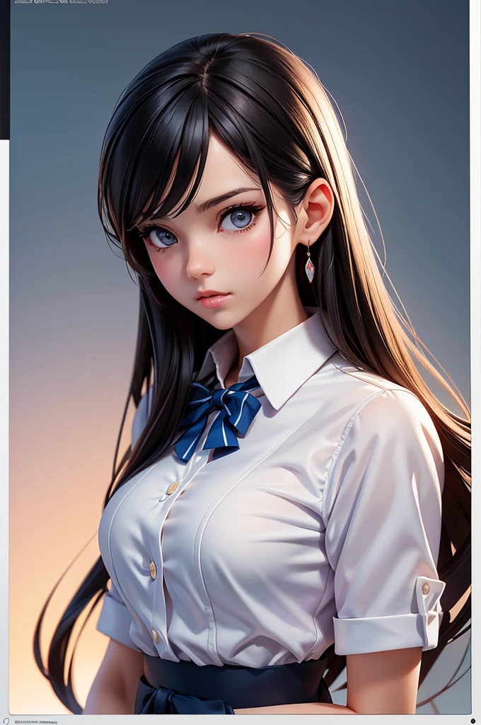 Preppy Woman. Official Art – An Award-Winning Digital Masterpiece In 4K Ultra HD, Extreme Detail And Intricate Realism. This Concept Art Brought To Life By The Hands Of Artists Like Wlop & Artgerm In A Stunning 2D Vector Illustration. 