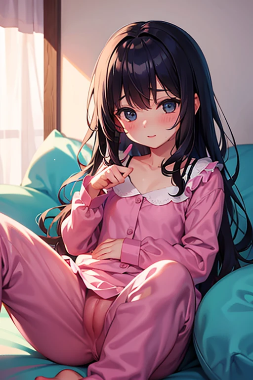 5 year old girls in wet pajamas highlighting their vaginas kissing