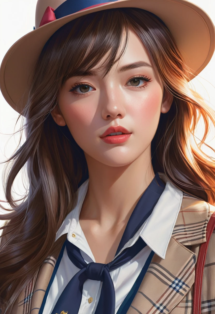 Preppy Woman. Official Art – An Award-Winning Digital Masterpiece In 4K Ultra HD, Extreme Detail And Intricate Realism. This Concept Art Brought To Life By The Hands Of Artists Like Wlop & Artgerm In A Stunning 2D Vector Illustration.