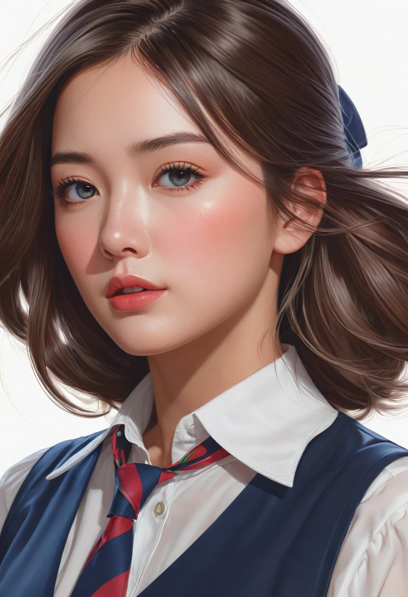 Preppy Woman. Official Art – An Award-Winning Digital Masterpiece In 4K Ultra HD, Extreme Detail And Intricate Realism. This Concept Art Brought To Life By The Hands Of Artists Like Wlop & Artgerm In A Stunning 2D Vector Illustration.