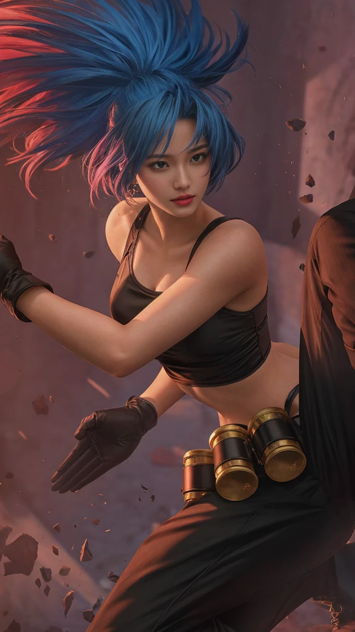 Best Quality, 1girl, kda, solo,  long  hair,  short hair hair,  dress,