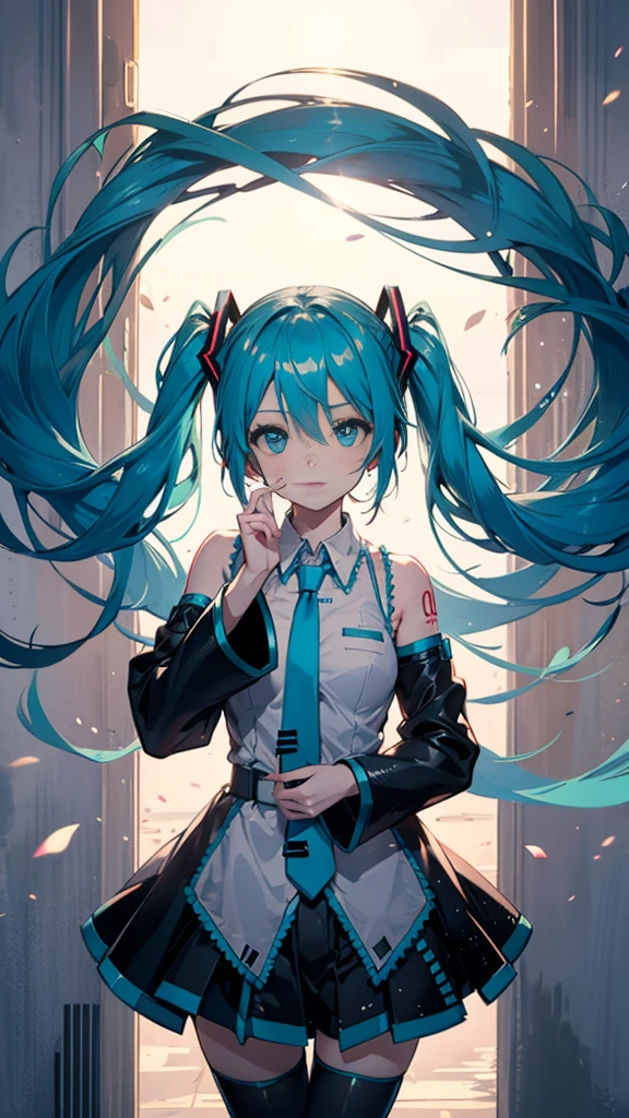 1 Girl, Hatsune Miku, Cowboy shooting,