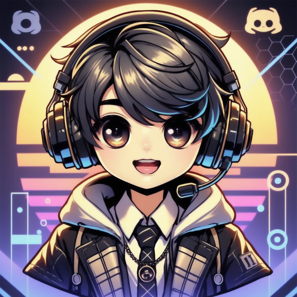 a close up of a person wearing headphones and a jacket, ig studios anime style, discord profile picture, profile picture 1024px, anime style 4 k, high quality anime artstyle, anime moe artstyle, anime style portrait, epic anime style, anime style. 8k, advanced digital chibi art, anime artstyle, epic art style, stylized anime