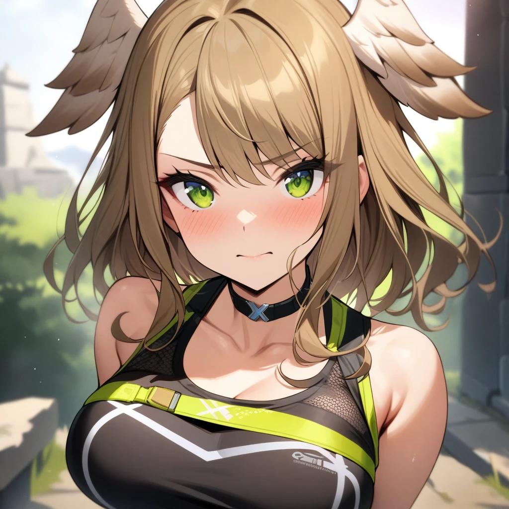 masterpiece, best quality, very aesthetic, absurdres, solo,eunie \(xenoblade\), xenoblade chronicles \(series\), mini wings on head, ,