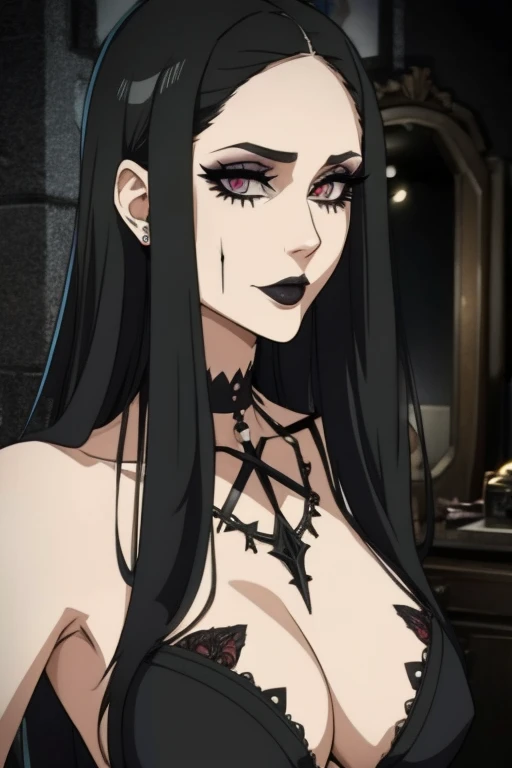 Sexy girl gothic makeup