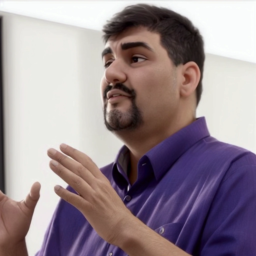 sharp man in purple shirt talking to a group of people, luiz escanuela, carlos huante, pedro correa, juan caloto, ricardo milos, david rios ferreira, Pablo Oliveira, Juan José Serrano, edu souza, Ignacio Fernández Rios, pepe moreno, john liberto, Inácio Rios, Ignacio Fernández Rios