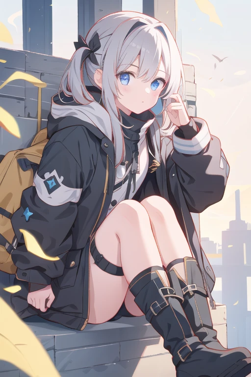 One girl, boots,