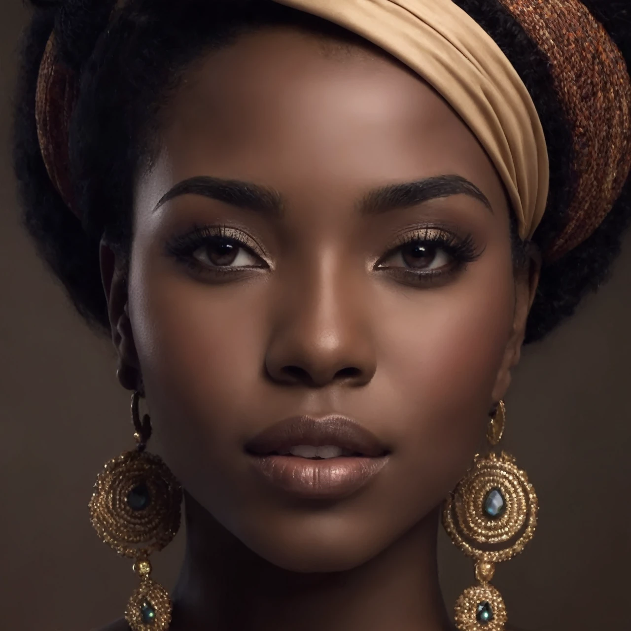 A most beautiful ebony woman's face 