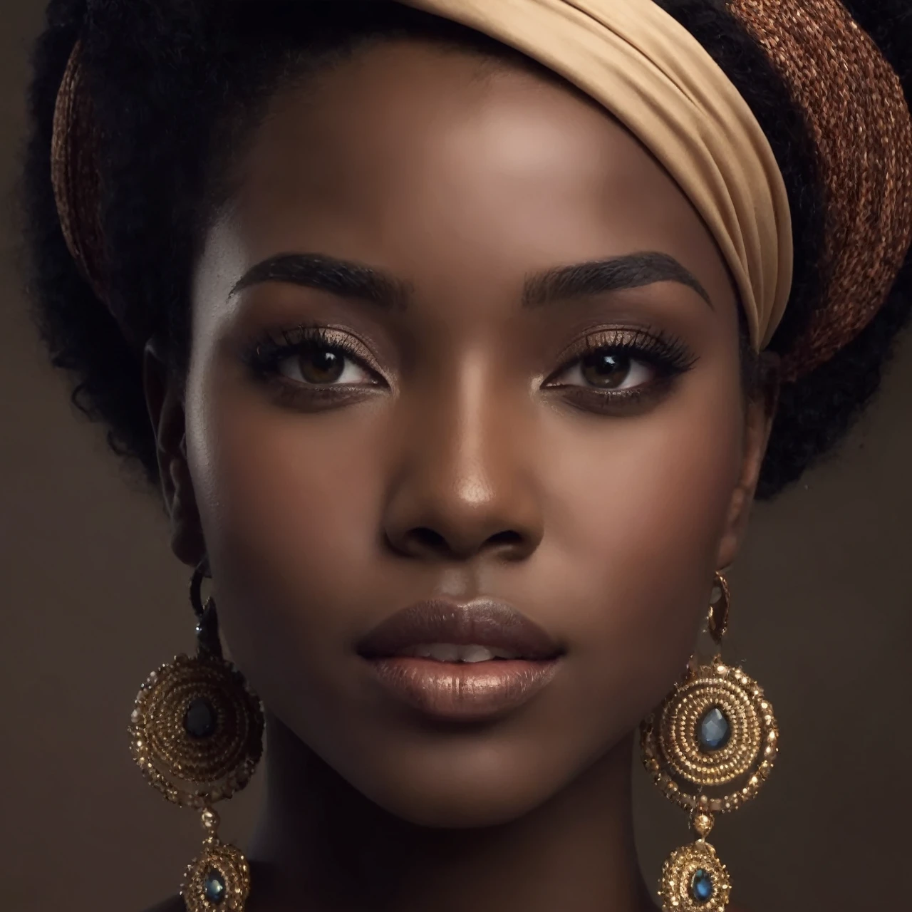 A most beautiful ebony woman's face