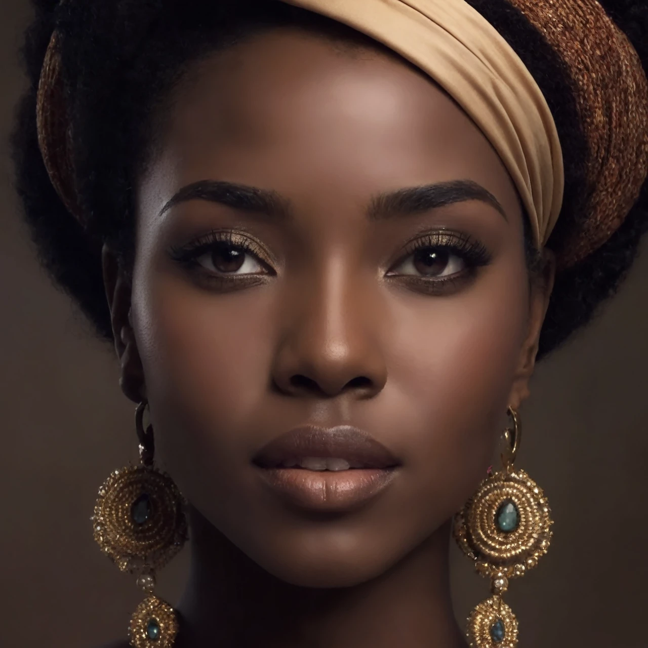 A most beautiful ebony woman's face