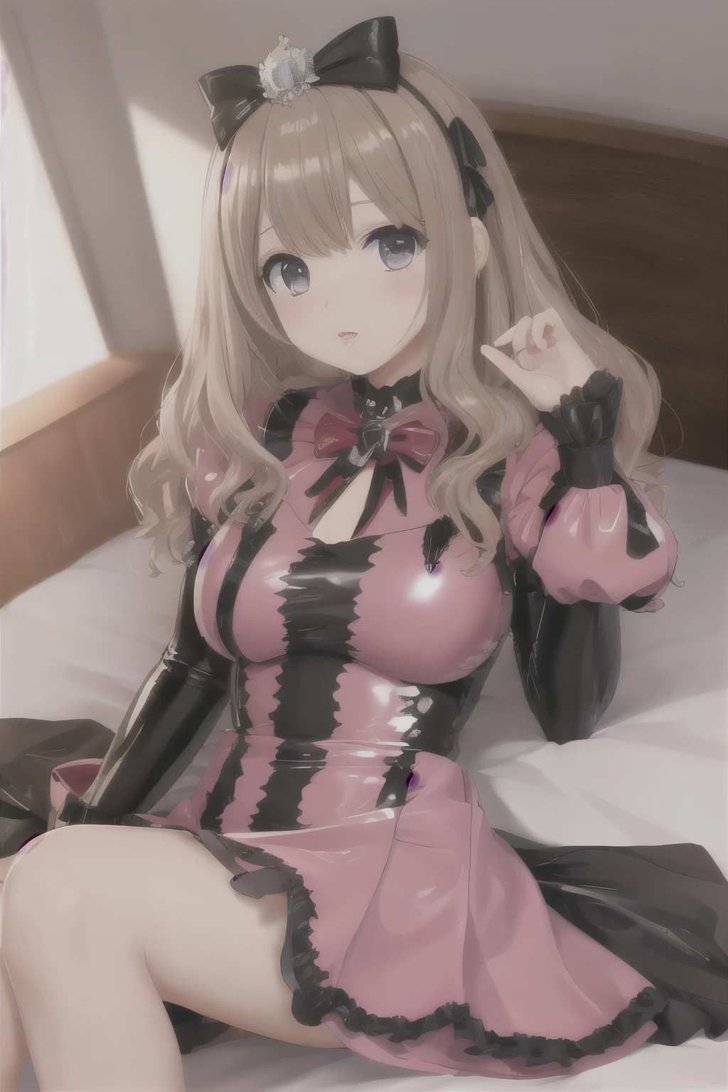 shiny sissy luxury latex dress for doll con las tetas fuera