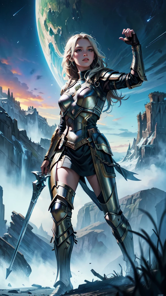 Asgard，valkyrie，Lady Knight，anatomical correct，epic fantasy digital art，tmasterpiece，8k，high-definition resolution，detailed drawing，Quality Superior，, Epic composition,
