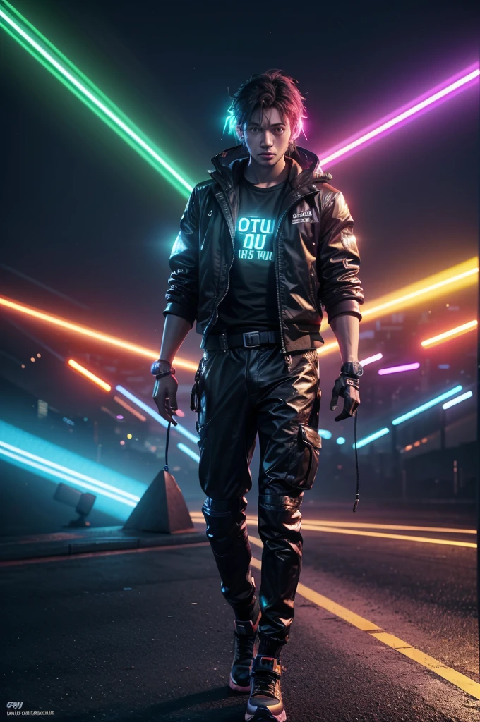 surprise me with a 3D rendered cinematic cover. The background features a vibrant RGB neon landscape with modern and futuristic element effects. , is displayed with prominent neon effect. . The overall effect is sonorous and attractive, perfect for attracting viewers to your channel.
