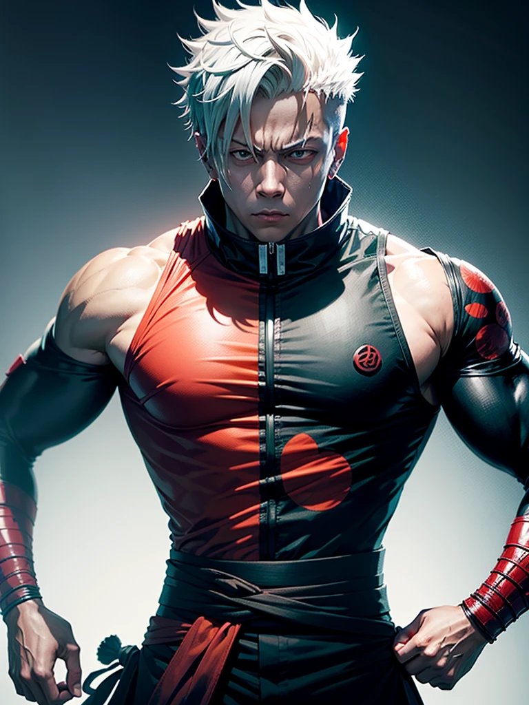 Create the look of the mahoraga (Jujutsu Kaisen)if it were with human
