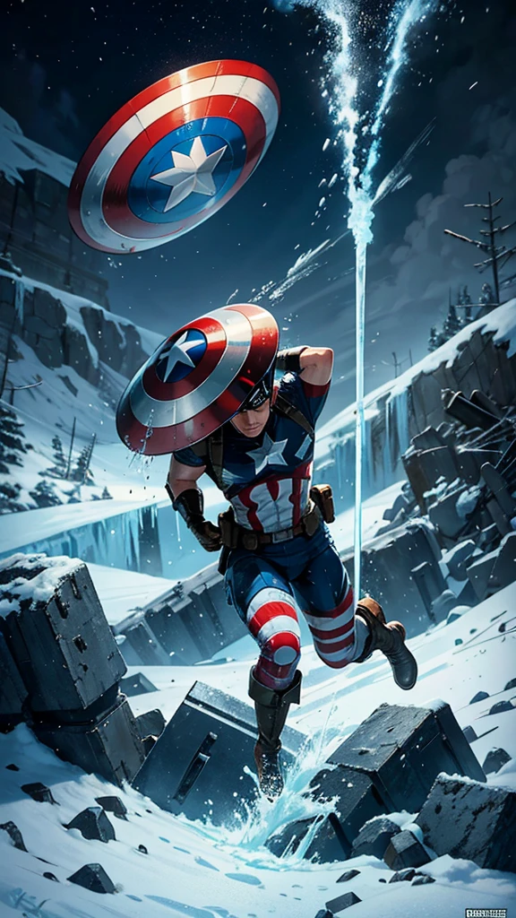 Frozen in Time: During World War II, Captain America was presumed dead after crashing a plane into the Arctic. He was actually frozen in ice and remained in suspended animation until he was discovered and revived by S.H.I.E.L.D. in the 21st century.
