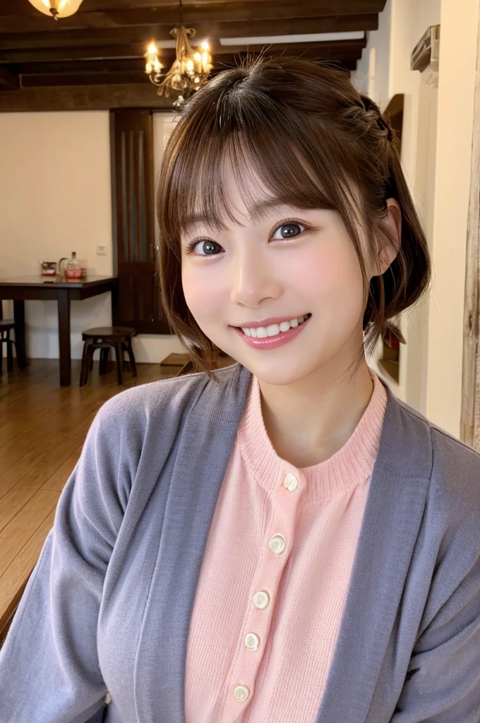 Japanese、8k、Ultra Detail、フォトReal、Realistic and accurate depiction、Realistic and accurate human anatomy、High resolution、Highest quality、Wife、Perfect cuteness、Random hairstyle、Real、Beauty、Idol、Gentle expression、No makeup、happinessそうな笑顔、masterpiece、refreshing、wife、35歳のwife、2-year-old daughter、Two-shot photo、happiness、2 people、Short Hair、Inside a Western-style house、Coming to the camera、happinessそうな表情、A loving smile、happinessそうな親子、No makeup