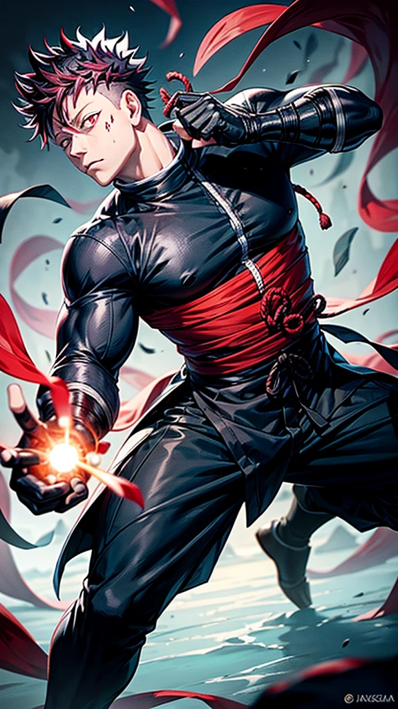 Create the look of the mahoraga (Jujutsu Kaisen)if it were with human