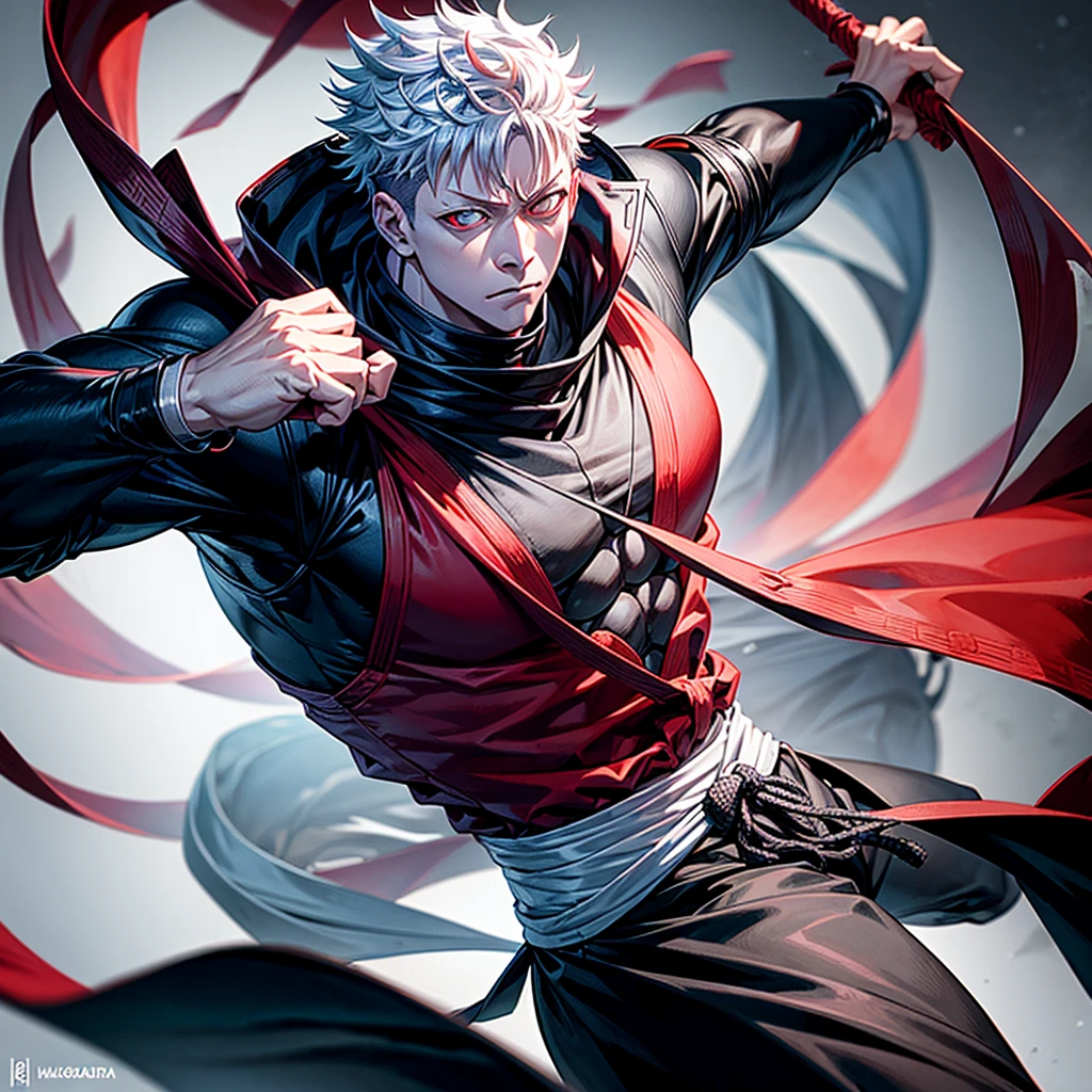 Create the look of the mahoraga (Jujutsu Kaisen)if it were with human
