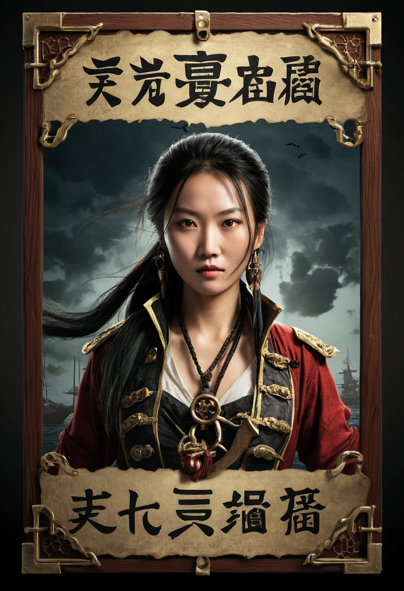 Reward signs for capturing China's most wanted female pirate