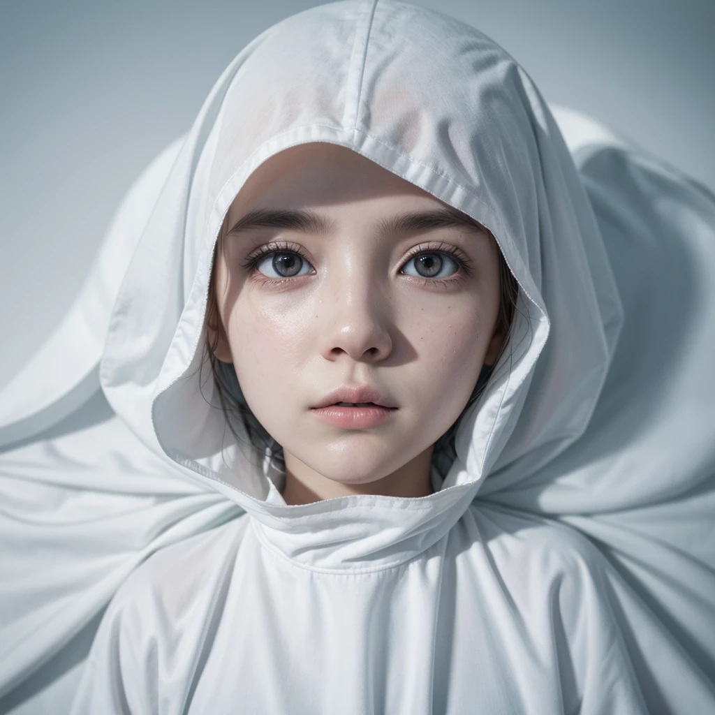 Ghost as it is colloquially known, white sheet with holes in the eyes