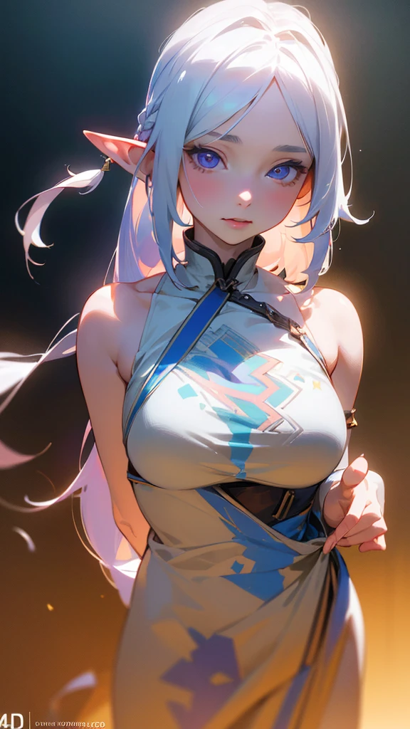 (((Pale Japanese super model))), ((Young)), (((Extremely long White hair))), (((Blue glowing eyes))), ((Dreamy big eyes)), ((Detailed Pupils)), ((Perfect lips)), (((Perfect face))), (Aroused), (((Sleeveless Aqua Pullover))), ((Red Pantyhose)), ((large breasts)), ((Long Legs)), (abs), ((Cinematic lighting)), ((Lights overlay)), ((hyper detailed)), ((Beautiful Detailed)), ((Extremely detailed)), ((Detailed Galaxy)), (((Sitting in Magma)))