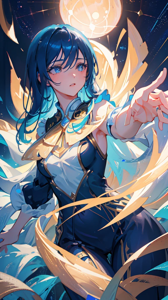 (1 busty girl:1.3),(Nice face,pretty eyes:1.0),(Lens 135mm f1.8,Core Shadows,电影灯光,Dinamic Light,particle illumination,Dramatic light:1.1),(A high resolution,Octagonal rendering,ultra detailed Ray tracing,8K:1.2),(thick outline:1.4), largeeyes,((((upper part of body)))),Close-up cleavage, Iridescent eyes, star eye, starrysky ,((Nebula galaxy background)) ,The color hair,realistic shaded,Highqualityshadow, mediuml 