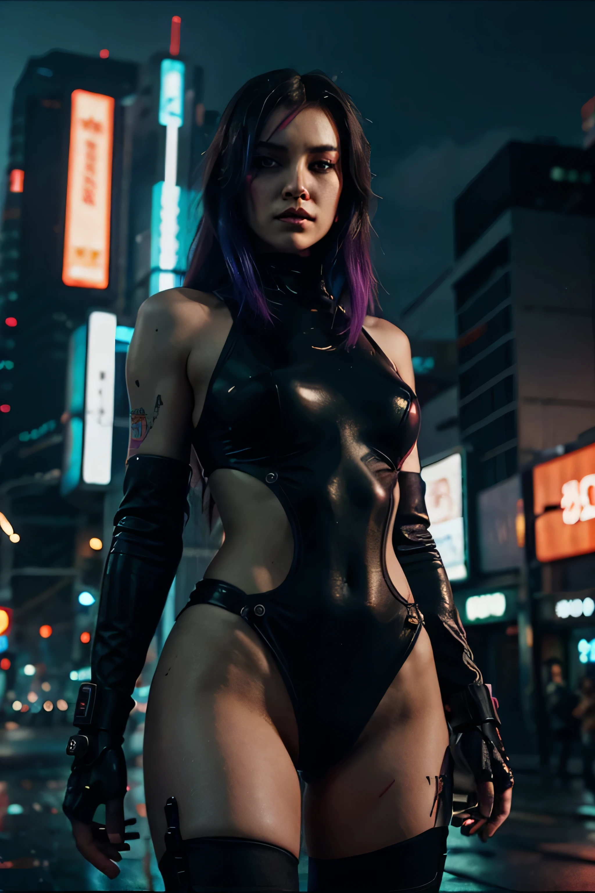 cyberpunk woman,animated