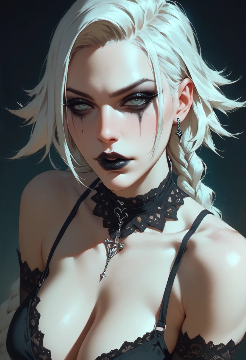 Sexy girl gothic makeup