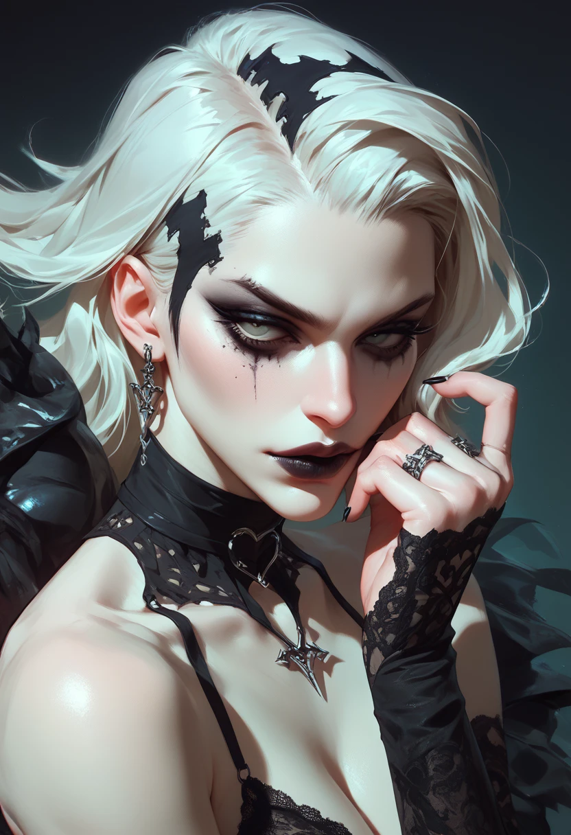 Sexy girl gothic makeup