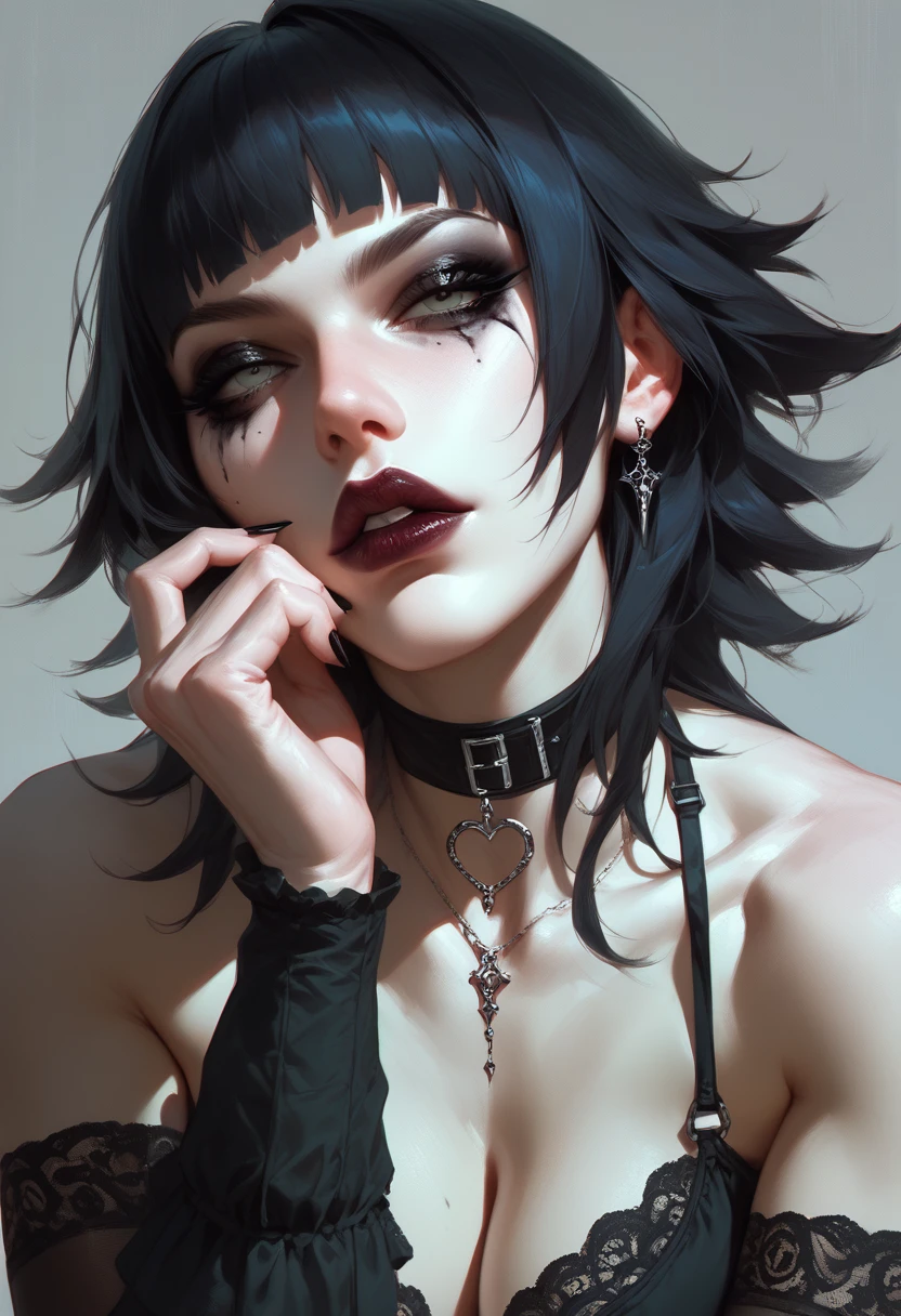 Sexy girl gothic makeup
