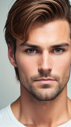 Handsome Swedish man focus on face