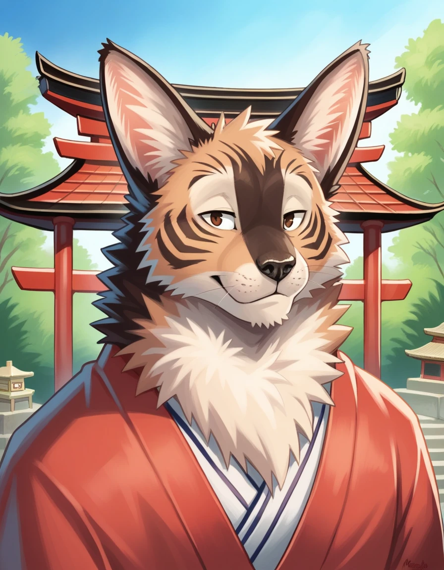 8k, super detail, best quality, anatomically correct, textured skin, solo, male, anthro, (( Akita wearing shrine maiden outfit kimono)), high detail, stoic expression, Ancient japanese shrine priestess, Kimono, shrine maiden, (furry art, uploaded on e621:1.3), detailed face:1.1, (adult anatomy:1.1), highly detailed, octane render, soft lighting, (masterpiece:1.2),(best quality:1.2), (extreme detailed illustration),(by zackary911:1.3),(by taran fiddler:1.1), (by jay naylor, spectrumshift,iskra:1.2, syuro:1.0),(by hioshiru),(by Meesh),(by riska), (cartoon artstyle), no background, fullbody