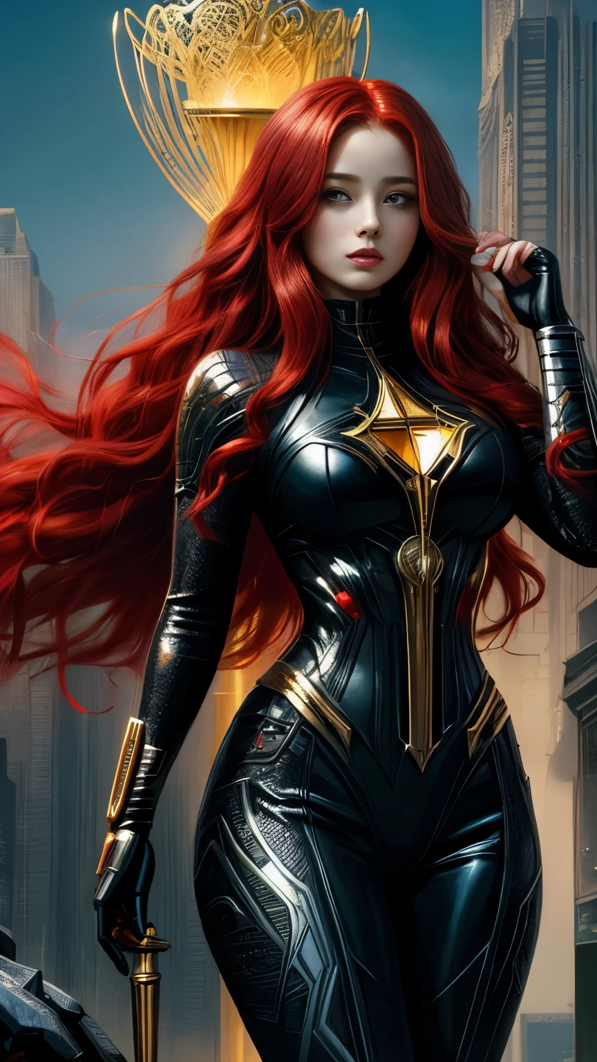((Highest quality)), (Very detailed:1.2), masterpiece, ((Official Art)),One girl, alone, Age 25,
Symbiote,MJ Marvel Comics ,SVGM, Long Red Hair, Hourglass-shaped body, Large Breasts,