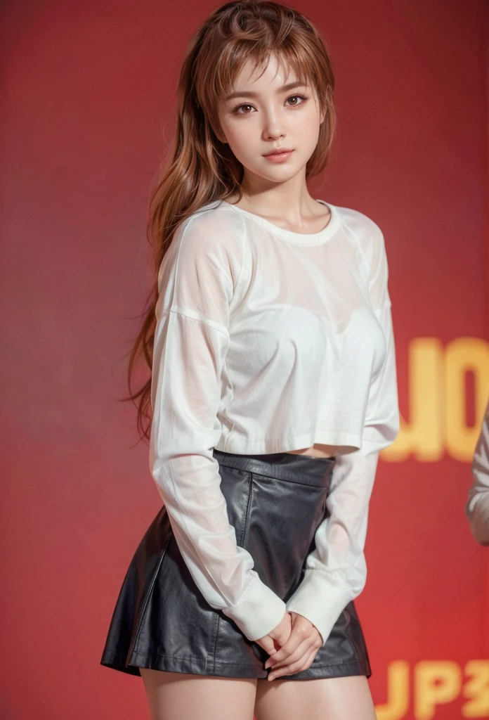 Kasumi, brown eyes, (best quality, ultra detail), (realistic:1.37), beautiful and detailed face, ultra-realistic texture, Delicate face, delicate body, red lipstick, bright colors. high definition, 8K. a soft, beautiful smile