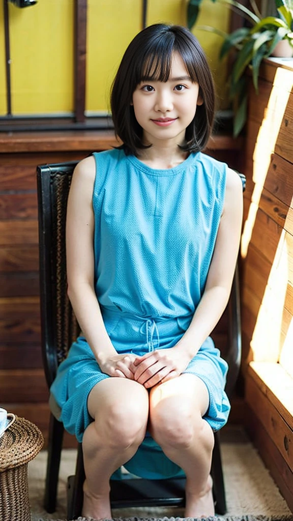(8k、RAW Photos、Highest quality、masterpiece:1.2)、(Realistic、Realistic)、girl1人、Japanese women、20-year-old、short hair、((whole body、Large Breasts、Black pubic hair、whole body、View from the front、 girl))、((Squat、Spread your legs、Black pubic hair、naked ))、No pants、(((Browsing Caution)))