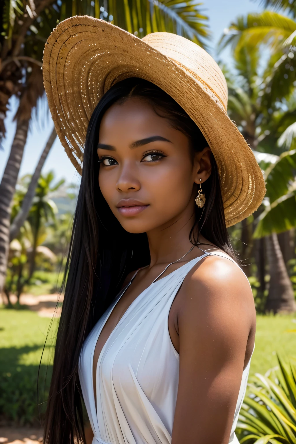 Beautiful and Attractive Malagasy Woman:

Prompt Sentence:
"Best quality, high resolution, Masterpiece: 1.3, Stunning Malagasy Woman, Caramel Skin, Long and Straight Black Hair, Falling Elegantly on Shoulders, Large Expressive Brown Eyes, Radiant Smile with Full Lips, Wearing Modern and Chic Attire, Standing Confidently Against a Backdrop of Baobab Trees, Looking Directly at the Camera, Elegant and Natural Appearance Reflecting the Beauty and Rich Culture of Madagascar, Hyperdetailed Photography, Soft Light, Full Head and Shoulders Portrait