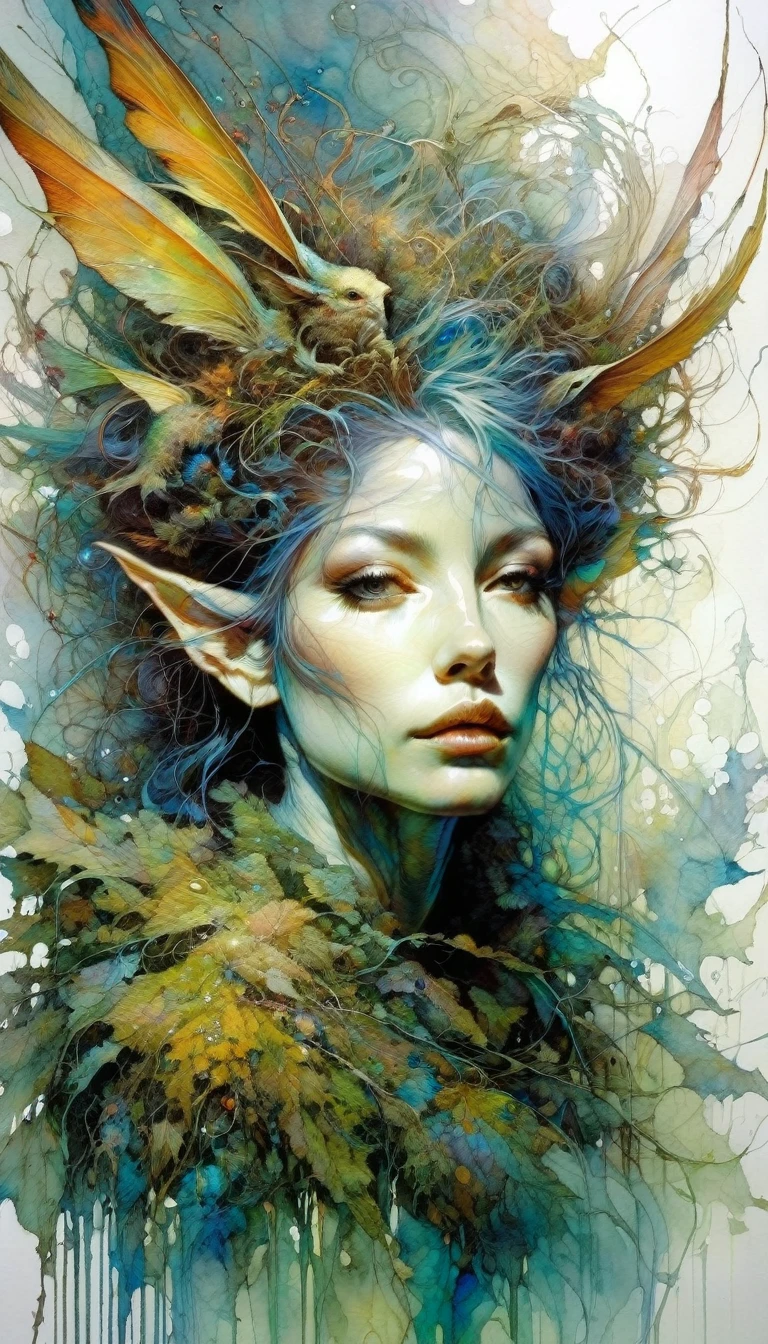 inspired art by Brian Froud and Carne Griffiths and Wadim Kashin, intricate details, oil