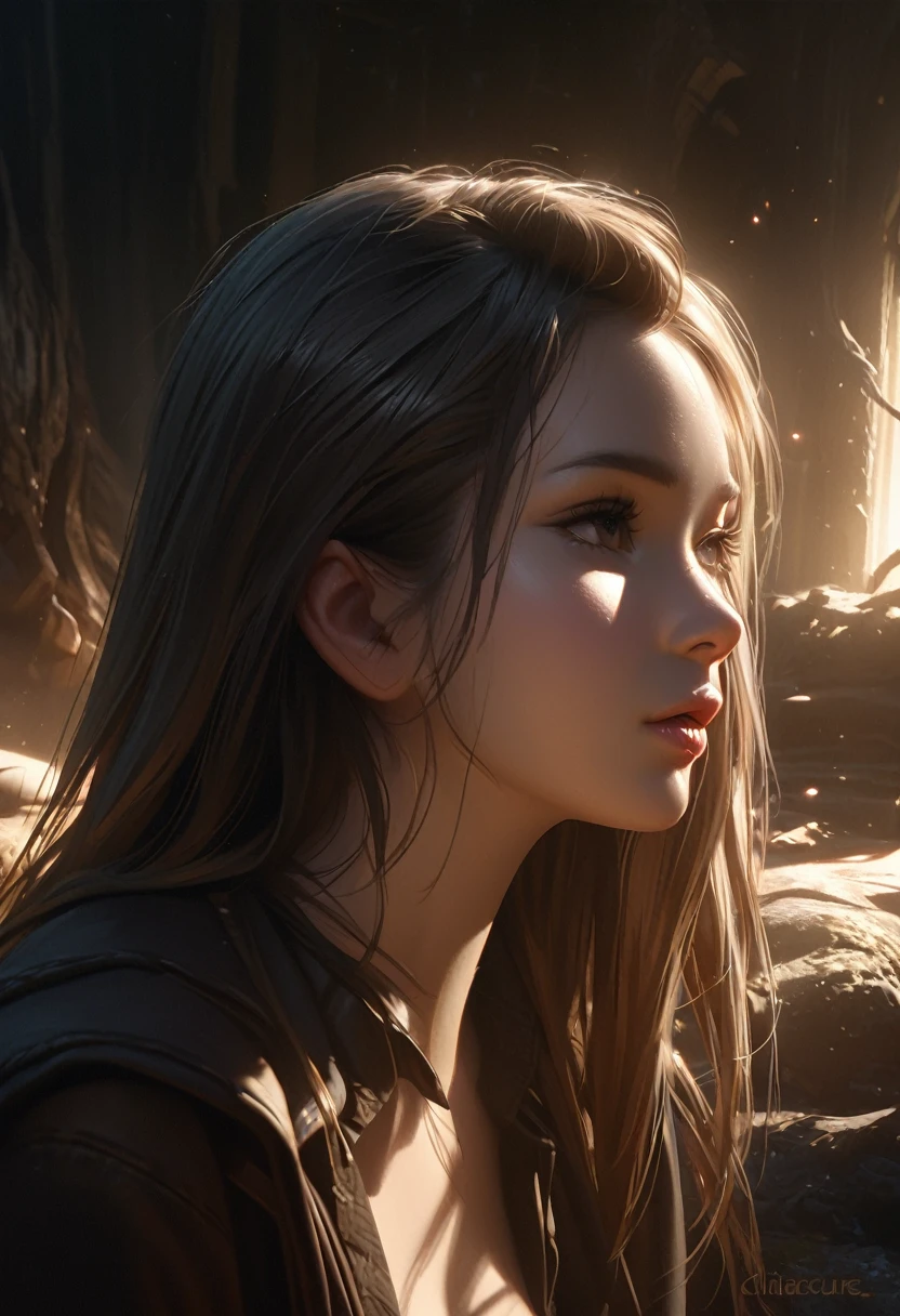a beautiful young woman swallowing ther beautiful young woman, extremely detailed high quality 8k, realistic, photorealistic, surreal, dark fantasy, dramatic lighting, mysterious atmosphere, cinematic, chiaroscuro
