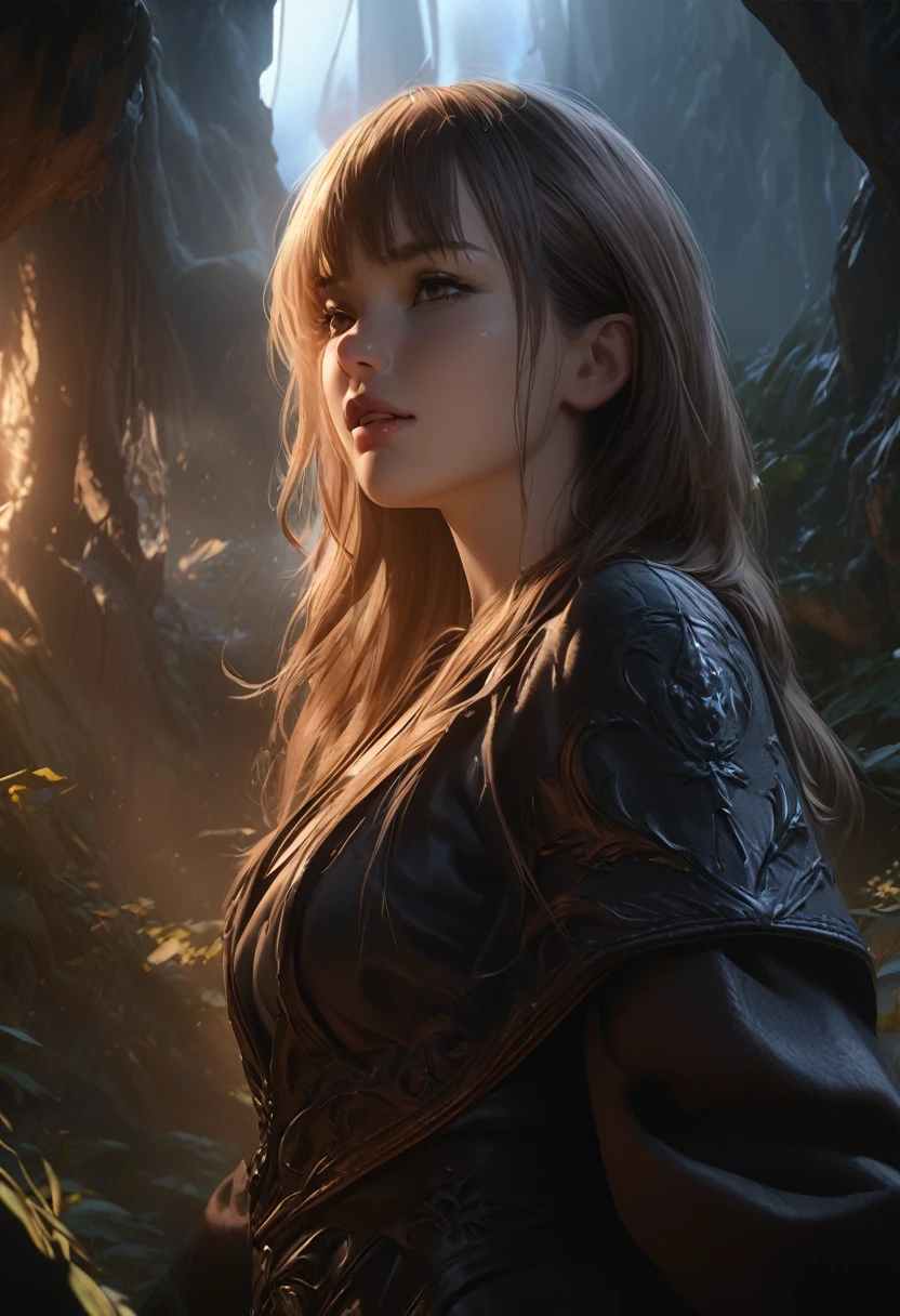 a beautiful young woman swallowing another beautiful young woman, extremely detailed high quality 8k, realistic, photorealistic, surreal, dark fantasy, dramatic lighting, mysterious atmosphere, cinematic, chiaroscuro