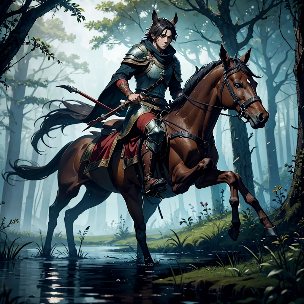 The Herald of Rivia rides his horse roach through the swamps 