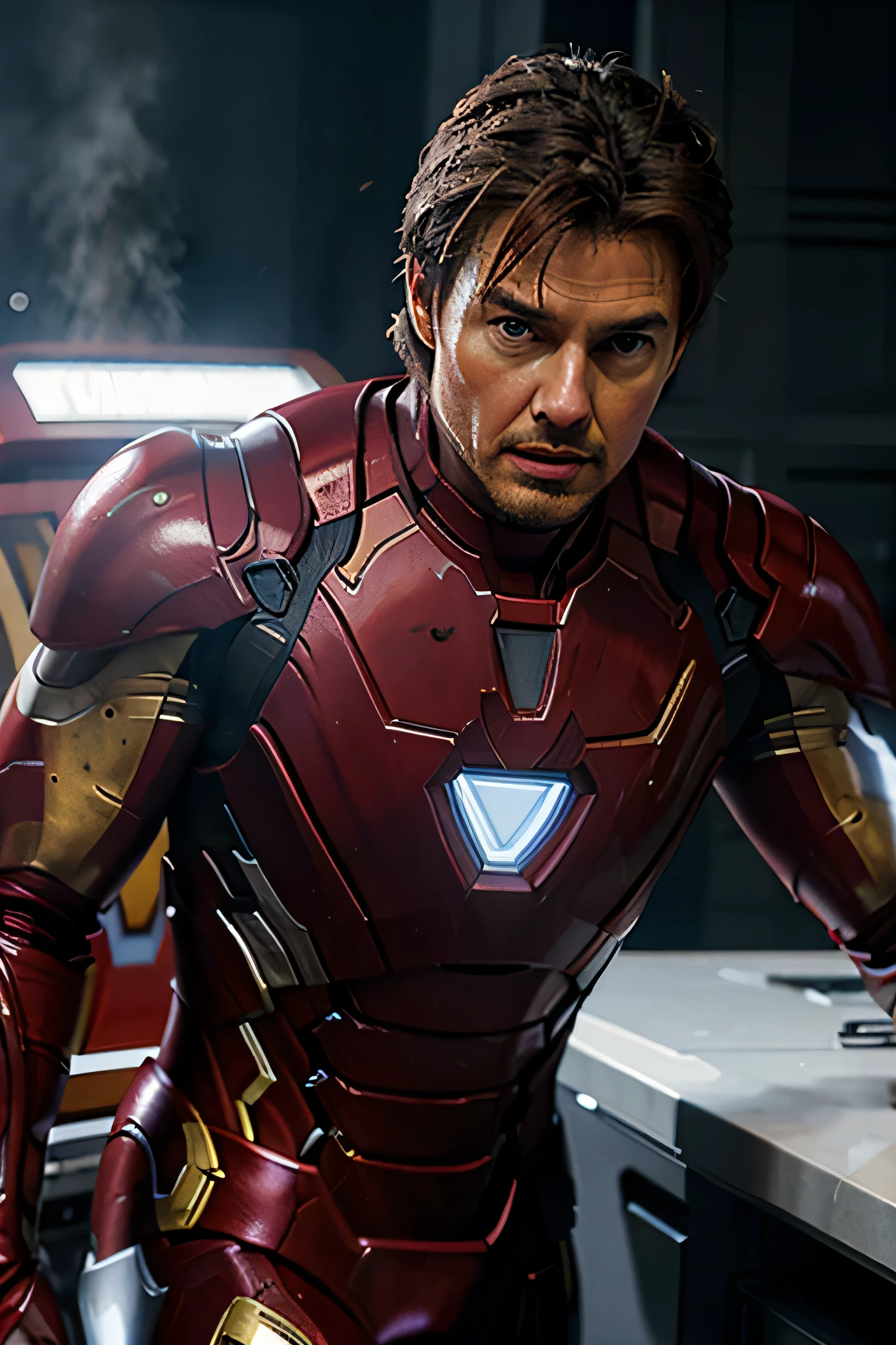 generate realistic picture of tom cruise as iron man