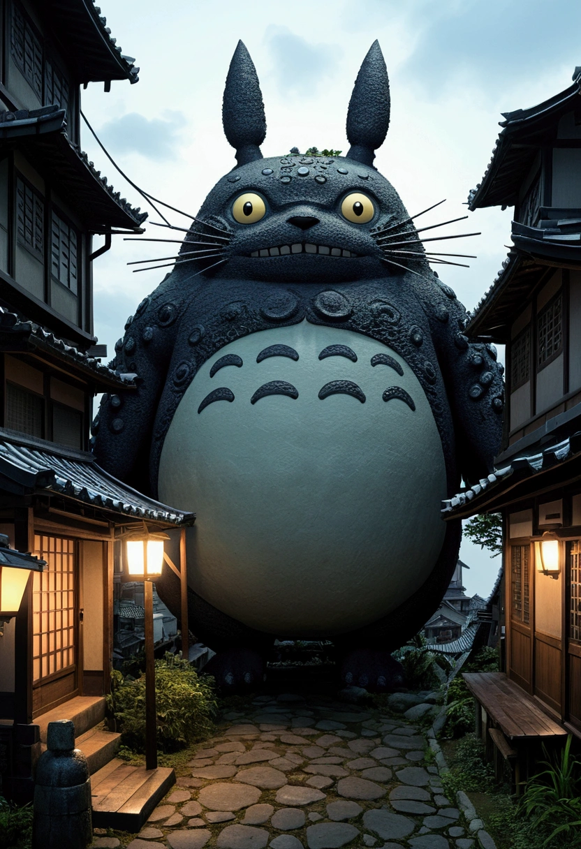 Tentacle Horror AI Ancient Town Totoro