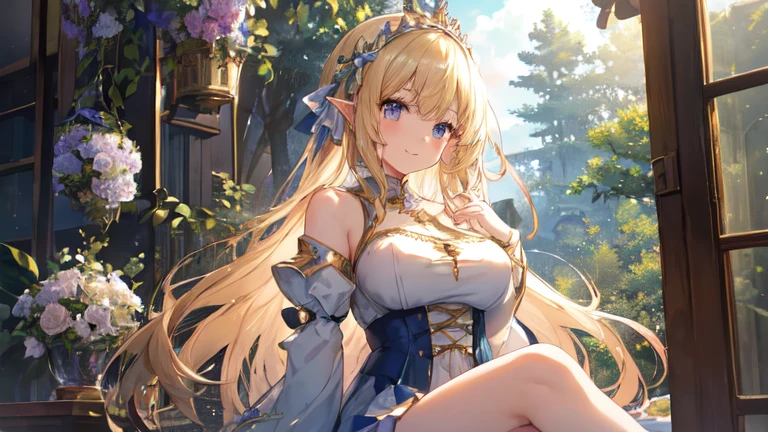 super high quality, Super detailed, Ultra-clear, forest, one person, long blonde hair, sleep, Swimsuit, beautiful color clothes, mini skirt, Stockings, Sexy, best quality、Highest image quality、masterpiece、Titanium dioxide、Super beautiful elf beauty((22-year-old OL with big bust、Bust 90,Beautiful long permed hair、Blonde、high: 165cm。Slender、Sexy的、Esbian、beautiful tiara、night、high quality、美しいArt、background((Star Skiing)))One-way flight、ビジュアルArt、Depth of the bounds written、、Elf ears、光のmagic、universe、Happy smile、Soft light、lanthanum、get lost、、ティッカー美しいdecorate的な、elegant、mystery Rosa、 Heaven、Very beautiful dressy、Very beautiful dress、、huge galaxy、morning、myth、Art、The Lord of the Rings、Sexy的、Friendly Smile、extremely good、mysteryの森、in the woods、magicの光、fantasy、flower、Super realistic many roses、magic、nature、壮大なflower畑、World of Angels、fantasy、Hourglass、decorate、marbled columns、Gold Leaf、mysteryの光、新Art風格、alphonse a lot of、Greece、Rome、Byzantine、Art、Art,mystery,Ultra high quality,magicalSoft light,