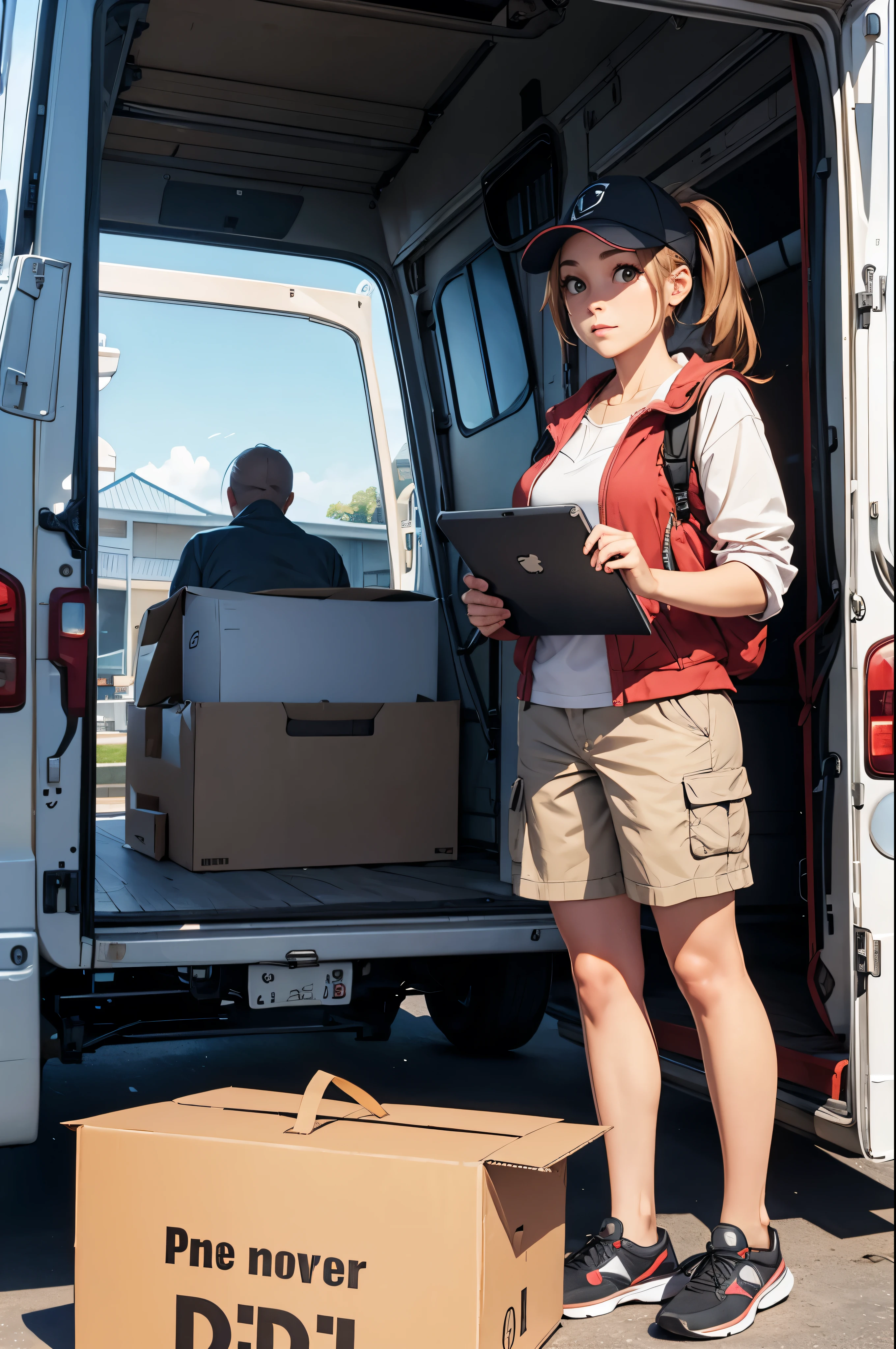 1 woman, Julia3dx, Moving Van