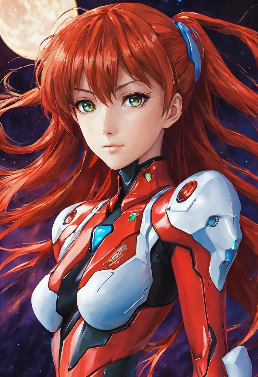 (best quality, artwork, (colorful, more detailed) upper body photo, cute fashion photography (Asuka Langley), in red Evangelion plugsuit with highly detailed texture, (ultra-detailed body), (slight smile:0.3), moonlight passing through hair, (colorful background:1.3), (intricate details), (Dynamic Angle), bare breasts, showing part of vagina, few pubic hair, beautiful vagina, bare and pointy breasts, very horny, bare vagina with little hair, completely naked vagina