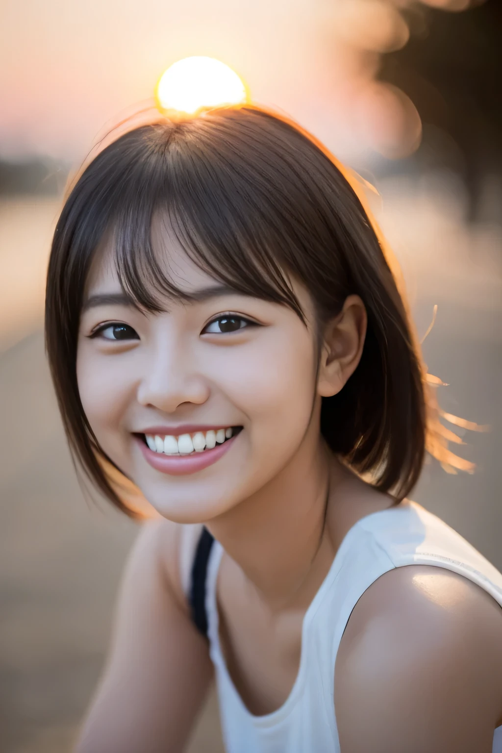 masterpiece,best quality,(Japanese ),((Beautiful girl)),cleavage,indoor,(perfect body beauty:1.2),(shy smile),beautiful teeth,